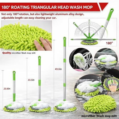 63PCS Car Wash Cleaning Kit,Car Wash Brush with Long Handle,Car Detailing Kit with Foam Gun,Car Cleaning Supplies,Handheld Vacuum, Car Detailing Kit (63PCS) - size: 63PCS