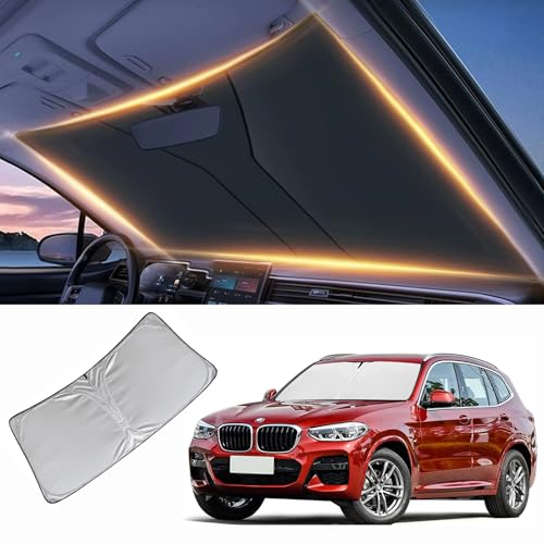 Windshield Sun Shade for BMW X3 Front Window Shades Cover for 2010-2024 2025 2026 X3 Windshield Sun Visor Protector Car Accessories - size: for Bmw X3 2010-2026