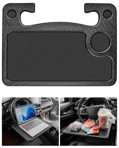 2 in 1 Automotive Car Steering Wheel Tray for Ford F150 F250 F350 Transit Ranger Bronco Explorer Fusion Mustang Truck Accessories 2004-2025,for Laptop, Tablet, iPad Or Notebook Car Travel Table
