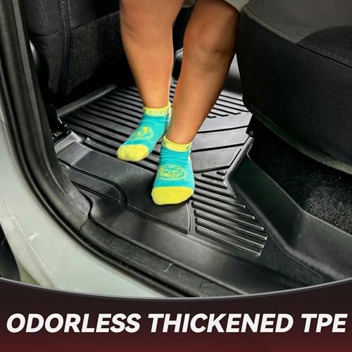 YITAMOTOR Floor Mats for Toyota Tacoma 2016-2023 Double Cab Automatic, Custom Fit All Weather Anti-Slip TPE Rubber Mat, Toyota Tacoma Accessories SR/SR5/TRD/Limited/Trail Floor Liner, 1st & 2nd Row - style: 2016-2023 | For Toyota Tacoma Double Cab Automat