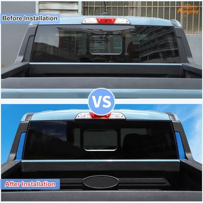 Aunginsy Rear Glass Side Anti-Scratch Cover Trim Compatible with Ford Maverick 2022-2025, Carbon Fiber Pickup Truck Rear Bucket Slot Side Anti-Scratch Cover Protective Pad Sticker Exterior Accessories - color: Blue