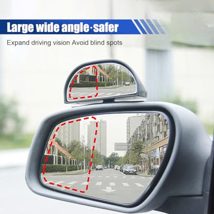 2PCS Blind Spot Mirror for Car, HD Glass Rear View Mirror, Adjustable Car Auxiliary Wide Angle Mirror, Auto Exterior Accessories Universal for Car Truck SUV (Black)