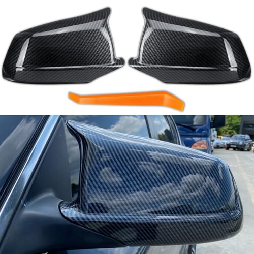 1 Pair Car Side Mirror Covers Caps Replacement for 2011-2013 BMW 5 Series F10 520i 523i 535i F11 530i Pre Lci Model Exterior Carbon Fiber Accessories Auto Tuning Body Parts & Trim - M Style - color: Carbon Fiber Style