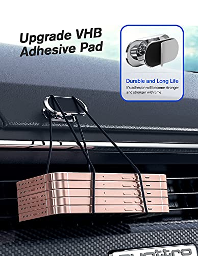 2 Pack Magnetic Phone Holder for Car, Upgrade Magnet - 360 Rotation and Easy Installation, Compatible with All Smartphones,Dashboard Car Phone Holder,Must be Used Together with Iron Sheets - color: Silver
