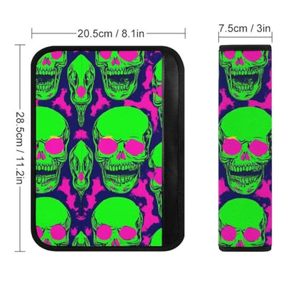 Women's Car Belt Covers, Cool Funny Zombie Skull Fashion Cushion Pad Car Shoulder Strap Harness Pad - color: Color854