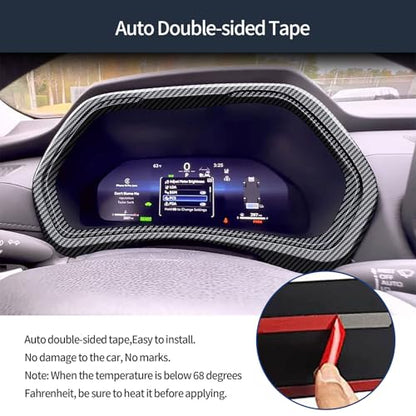 Car Dashboard Cover Compatible With Toyota New Grand Highlander 2024 2025 2026 Dash Board Instrument Panel Frame Dial Dashboard Trim Interior Car Accessories ABS 1PC (Carbon Fiber Style) - color: Carbon Fiber Style