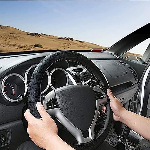 Cool Non-Slip Silicone Steering Wheel Protector, Universal Car Steering Wheel Protective Cover, Non-Slip Silicone Ultra Thin Steering Wheel Cover (Brown)