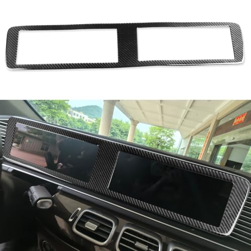 NVCNX Carbon Fiber Accessories for Mercedes Benz GLE GLS 350 450 450e 580 53 63 S AMG 2020-2026 2021 2022 2023 2024 2025 Dash Navigation Screen Frame Cover Interior Trim Overlay Sticker Decal 1PC - color: Dash Navigation Screen Trim