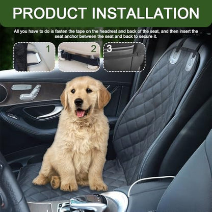 Waterproof Front Seat Car Cover, Car Seat Covers for Dogs, Nonslip Pet Passenger Seats Cover Protector, Car Accessories Scratch-Proof Pet Front Covers Universal Fit Most Auto Trucks SUVs