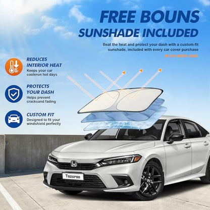Car Cover Waterproof All-Weather,Heavy-Duty Outdoor Full Exterior Automobiles Sedan/Coupe (Length 179-185 inch) with Windshield Sun Shade Universal Fit Toyota Corolla,Honda Civic,Jetta etc - size: Fit Sedan Length 179-185 inch(3L)