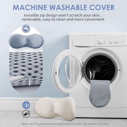 kasney Lumbar Support Pillow, Back Pillow for Low Back Pain Relief, Ergonomic Streamline Car Seat, Office Chair, Recliner and Bed (Gray) - color: Gray
