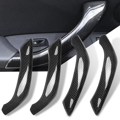 Jaronx Compatible with BMW X1/X2 Door Handle Cover, Right Side Door Handle Outer Cover Replacement Compatible with BMW X1 F48 2016-2022, X2 F39 2018-2023 (4PCS, Carbon Fiber Pattern) - color: Carbon Fiber Pattern, size: 4 Pieces (Full Set)