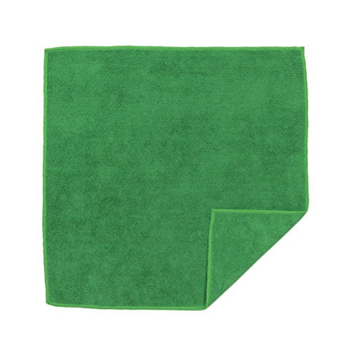 CARCAREZ Premium Microfiber Detailing Towels, 340 GSM Lint Free Car Buffing Waxing Polishing Drying Towels (6, Green, 16x16 Inch) - color: Green