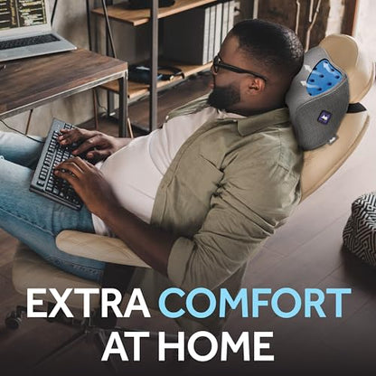 Sealy Ergonomic Car Neck Cushion – Memory Foam Neck Pillow for Car or Office Chair, Travel Neck Pillow, - color: Gray