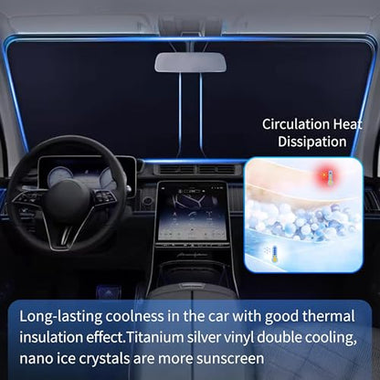 Audi A3 A4 A5 Windshield Sun Shade, Custom Fit Foldable Front Window Sunshade Visor, UV and Heat Protection Interior Cover, Fits 1995–2024 Models - size: for A3 A4 A5 2014-2025