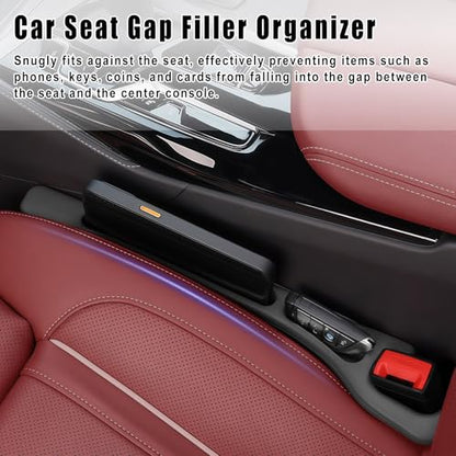 Car Seat Gap Filler Organizer 2 PCS Black Universal Seat Gap Plug Blocker Anti-Drop Console Catcher Phone Keys Storage for Car Truck SUV Auto Accessories Style2 - size: Style 2