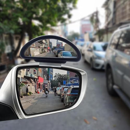 Blind Spot Mirror Adjustable 360 Degree Car Side Mirror, HD Glass Rear View Mirror Exterior Accessories for Car SUV Frame Thickness Less than 5MM - style: Single (Clamp Mount)