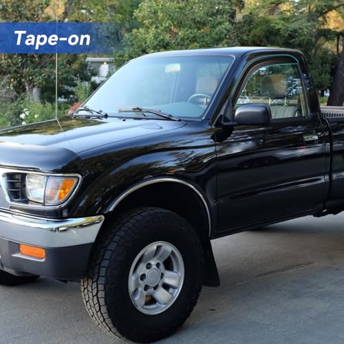Window Visors Rain Guards for 1995-2004 Toyota Tacoma Regular Cab, Out-Channel Window Vent Wind Deflectors Visors Shades for 95-04 Tacoma Standard/Access Cab, 2PCS - size: 1995-2004 Toyota Tacoma