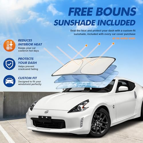 Car Cover Waterproof All-Weather,Heavy-Duty Outdoor Full Exterior Automobiles Sedan/Coupe (Length 166-178 inch) with Windshield Sun Shade Universal Fit Porsche 718, Versa, BRZ, Supra etc - size: Fit Coupe Length 166-178 Inch(3m-0)