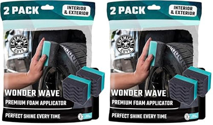 Chemical Guys Wonder Wave Durafoam Tire Shine Applicator Pads - Foam Pads for Applying Tire Dressings, Protectants, Wax, Polish and Car Detailer Products for Trucks and SUVs -, 2 Count (Pack of 4) - size: Pack of 4