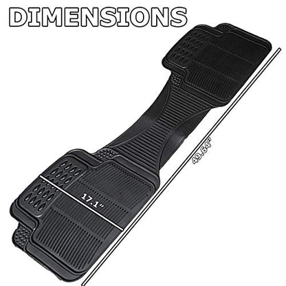 Vaygway Car Floor Mat Runner - Rubber Rear Floor Mat Liner - Black Back Seat Liner - Auto Trimmable Universal Fit Rug for Vehicle - style: Rubber Liner Mat