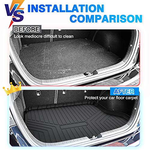 Cartist Cargo Liner Custom Fit for Kia Forte 2019-2024 Accessories All Weather Trunk Mat for Forte Cargo Mat Heavy Duty TPE Anti-Slip High Side - size: 5)Kia Forte【2019-2024】