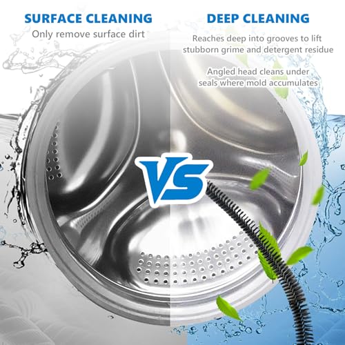 Full-Bristle Dryer Vent Cleaner Brush, Dryer Lint Brush and Lint Removal Tool for Trap and Duct, 49.21 Inches Flexible for Deep Cleaning to Remove Pet Hair & Lint and Improve Efficiency