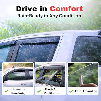 KPY Rain Guards Fit for 2005-2018 Mazda 5, Out-Channel Window Visors Vent Wind Deflectors 4PC, Car Accessories for 05-18 Mazda 5 - size: 2005-2018 Mazda 5
