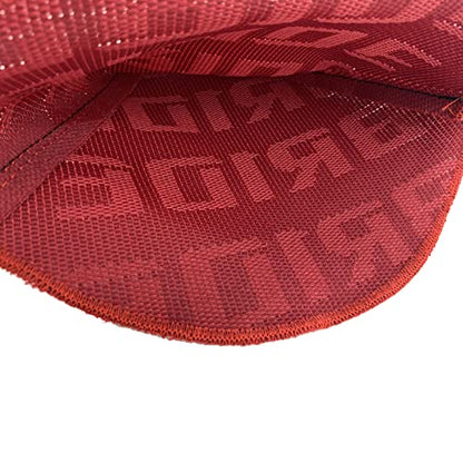 Universal Manual Red Canvas Shift Lever Knob Boot Dust Cover JDM Style Gear Shift Knob Collar Hyper Fabric - color: Red