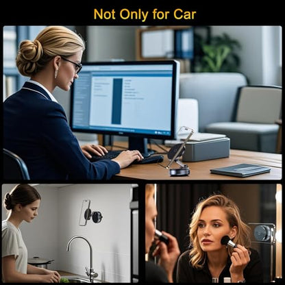 2026 Upgraded for Magsafe Car Mount Charger, 15W Fast Wireless Charging Suction Cup Phone Mount, Magnetic Phone Holder for Dashboard/Windshield, Compatible with iPhone 12-17 & All Phones