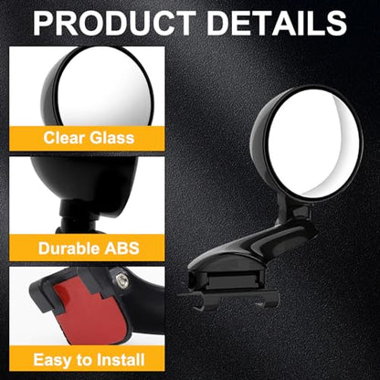 Blind Spot Mirror Adjustable 360 Degree Car Side Mirror, HD Glass Rear View Exterior Accessories Frame Thickness Less than 5MM for Car SUV (long-armed Right) - style: long-armed Right