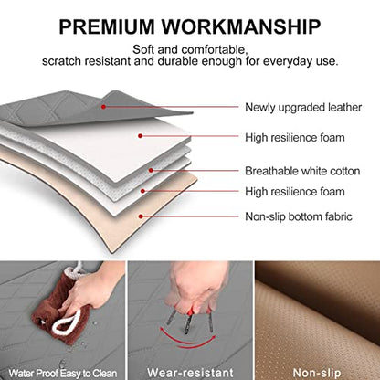2 Pack PU Leather Front Car Seat Cover Bottom Car Seat, Anti-Slip and Full Wrap Driver Car Seat Protectors with Storage Pocket, Luxury Waterproof Bottom Auto Seat Cushion Pad for Most Vehicles(Gray) - color: gray-2pcs