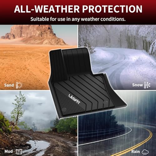 LASFIT Floor Mats for BMW X5 (F15) 2014-2018 / for BMW X6 (F16) 2015-2019, Custom Fit TPE All Weather Floor Liners 1st & 2nd Row Car Mat, Black - size: 3) X5 2014-2018 | X6 2015-2019 | Floor Mats