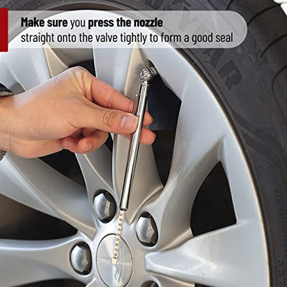UNCO-Pencil Tire Gauge, 4 Pack, 10-75 PSI - Car Tire Air Gauge for Tires - color: Silver, size: 4 Pack, 10-75 Psi