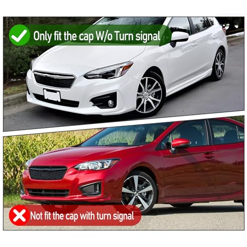Gloss Black Side Mirror Cover Cap Fits For 2017 2018 2019 2020 2021 2022 2023 Subaru Impreza Replace 91054FL00A，91054FL01A - color: Gloss Black
