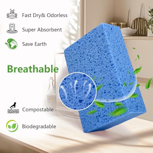 Windshield Cleaner Tool 22.5" L - Car Interior&Exterior Window Cleaning Kit with Extendable Handle&4 Microfiber Pads and Thick Large Wash Sponge, Auto Glass Wiper Brush Kit for Cars Home (7pcs Blue) - color: Blue