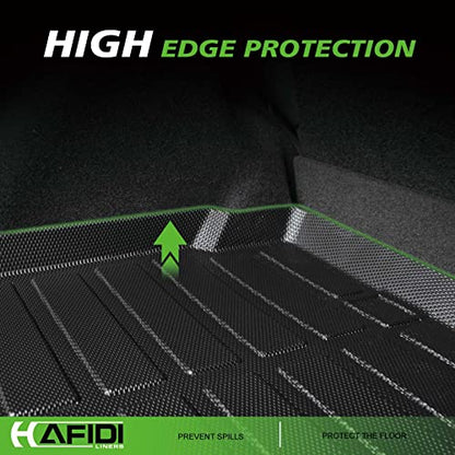 HAFIDI® Floor Mats & Cargo Liner Set Fit for 2013-2016 Ford Fusion & Lincoln MKZ (Not for Hybrid) All Weather Protection TPE Anti-Slip Automotive Full Set Floor Liners Custom Accessories - Black - style: 32) For Fusion 2013-2016 Full Set
