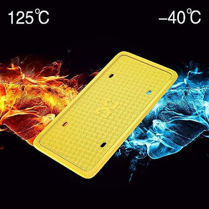 XCLPF Silicone Yellow License Plate Frame Covers 1 Pack- Front and Back Car Plate Bracket Holders. Rust-Proof, Rattle-Proof(Yellow) - color: 1 Pack Yellow