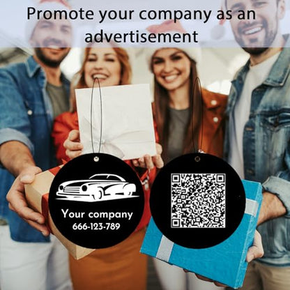 100Pcs Custom Logo Air Freshener for Car Bulk, Wholesale Personalized Double-Sided Car Air Fresheners, Custom Commercial Photo/Logo with Scents Freshener (100 Round) - color: 100 Pcs - Round