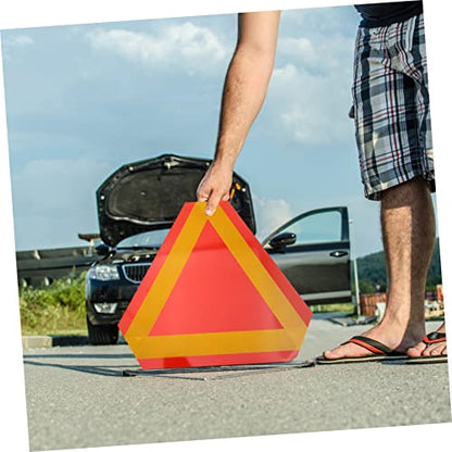 2pcs Magnetic Triangle Reflectors for Slow Moving Vehicle Safety Sign Engineer Grade Aluminum Cycling Safety Triangle
