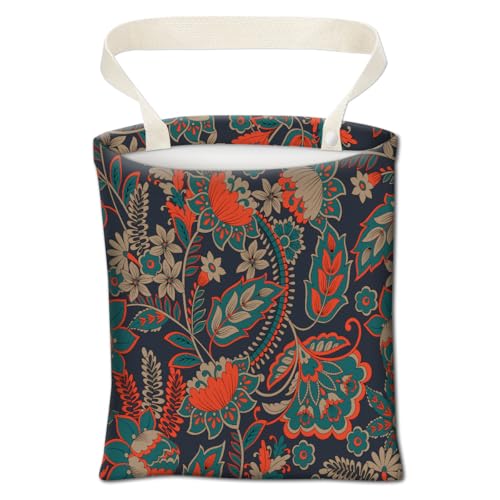 Car Trash Can, Cute Car Trash Bag, Hanging Car Organizer and Storage Bag, Trash Bin for Car Accessories, Vehicle, Travelling, Camping Luxury Paisley Flowers - color: Luxury Paisley Flowers