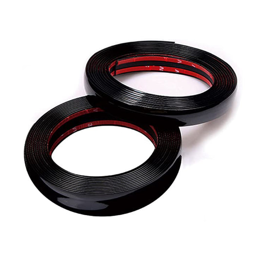 Width:1 inch (25mm) Self Adhesive Auto Trim Molding Strip Scratch - Proof Car/Truck/RV Exterior and Interior Molding Trim Universal Bumper Window Door Body Side Decorative Strip (16Ft, Glossy Black) - color: Glossy Black, size: 16Ft
