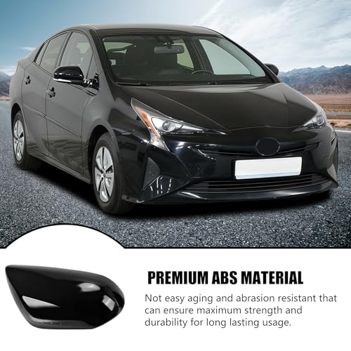 Left Driver Side Car Mirror Cap Cover Compatible with Toyota Prius 2016 2017 2018 2019 2020 2021, Direct Replacement, 87945-47060, Black - color: black, size: Left
