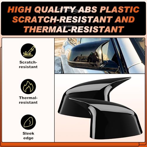 ACLONG Glossy Black Mirror Cover Caps Rearview Side Mirror Covers Fit for BMW X3/G01 X4/G02 X5/G05 X7/G07 2019-2025 X6/G06 2020-2025 Left Driver Side Right Passenger Side-2 PCS - size: Fit for BMW X3 X4 X5 X7 2019-2025
