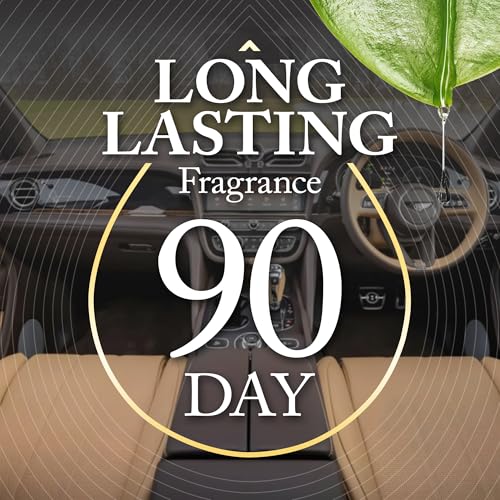 Luxury Perfume Scented Car Air Freshener for Summer - Hanging Essential Oil Diffuser with 90-Day Long-Lasting Fragrance, Non-Toxic & Eco, Premium Gift for Men/Women(Pure white linen Scent, 2 x 8ml) - color: Pure White Linen