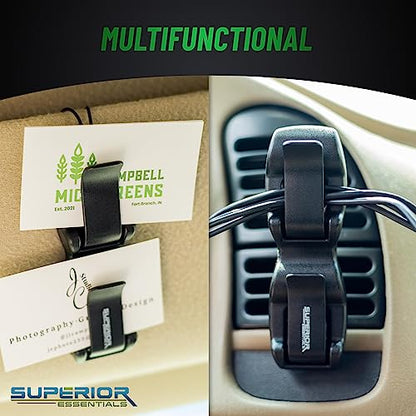 Sunglass Holder for Car Visor Clip - Sun-Glasses Holder and Ticket Card Clips - Car Visor Accessories - Luxury Eyeglass Car Mount - size: 1 PC