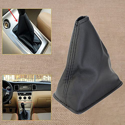 TEAMWILL 1PC PU Leather Gear Stick Shift Cover Boot Gaiter for 01-13 Toyota Corolla