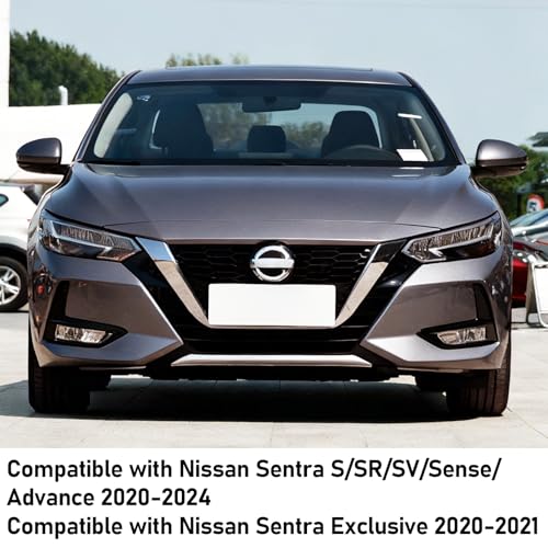 Moonlinks Compatible with Nissan Sentra 2020 2021 2022 2023 2024 Side Mirror Cover Replacement, Gray Right Passenger Side Clip-on Mirror Cap for Sentra S/SR/SV/Sense/Advance/Exclusive - color: Right Gray