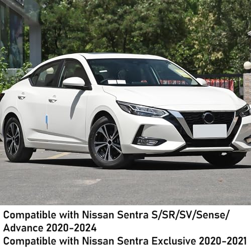 Moonlinks Compatible with Nissan Sentra 2020 2021 2022 2023 2024 Side Mirror Cover Replacement, Pearl White Right Passenger Side Clip-on Mirror Cap for Sentra S/SR/SV/Sense/Advance/Exclusive - color: Right Pearl White