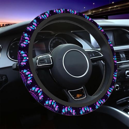 Swono Dream Catcher Feathers Steering Wheel Covers 15" Inch American Dream Catcher Feathers Universal Fit Most Car Sedans SUVs Comfort Grip Comfortable Neoprene Breathable Steering Wheel Protector - color: multi-062